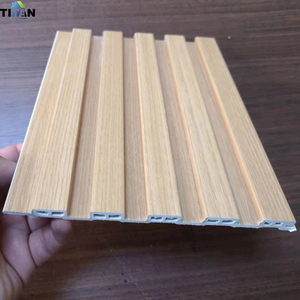 Panel <span class=keywords><strong>de</strong></span> TV <span class=keywords><strong>de</strong></span> Madera con Revestimiento <span class=keywords><strong>de</strong></span> PVC WPC, Panel <span class=keywords><strong>de</strong></span> Pared Acanalado para Interiores - Product Image 6