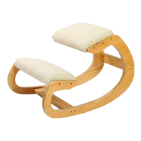 Chaise ergonomique de bureau à genoux, chaise à bascule, tabouret pliant en bois de bambou pour la maison, le bureau, siège correcteur de Posture pour le soutien du dos