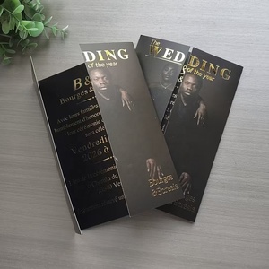 Thiệp mời cưới cao cấp, thiết kế riêng, sang trọng, gấp ba, ép kim vàng - Product Image 6