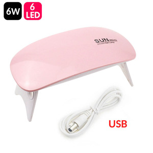 Lampe à ongles UV LED pliable 48W mini, design souris USB, 6 LED, séchage rapide du vernis gel, logo personnalisé - Product Image 3