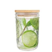 Tasse à café globe de neige 30 oz & 20 oz avec couvercle en bambou et pailles gobelet en verre