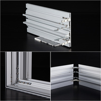 Boîte à lumière double face portable en tissu avec cadre en aluminium pour salon professionnel intérieur de taille personnalisée