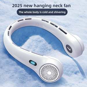 Ventilateur de cou portable silencieux sans pales, nouvelle arrivée, grande autonomie, affichage numérique, ventilateur rafraîchissant pour le camping - Product Image 5