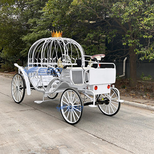 Carruaje Eléctrico de Lujo Grande Estilo Cenicienta, Escultura de Calabaza Totalmente Dorada de Alta Calidad, Transporte Especial - Product Image 4