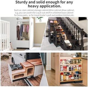 YENUO Undermount Drawer <strong>Slides</strong> - 100-200kg Heavy Duty, Full Extension Cold Rolled Steel - Product Image 4