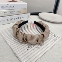 Élégant Bandeau Plissé Rembourré en Velours Vintage pour Femme Automne Hiver, Chouchous et Accessoires Cheveux Designer pour Femme Jinhong