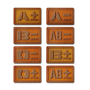 Parche Táctico Fluorescente con Tipo de Sangre A+ B+ AB+O+, Parche de Goma con Tipo de Sangre, Parches Personalizados de PVC Suave en 2D y 3D - Product Image 2