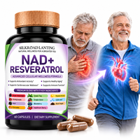 Capsules de NAD+ et Resvératrol en gros, OEM ODM, faible MOQ, favorisent le métabolisme énergétique et lutter contre le vieillissement, 60 unités