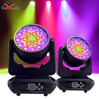 Projecteur LED professionnel 19x15W RGBWA 4-en-1 à tête mobile, haute fidélité des couleurs CRI Ra95, DMX512, pour éclairage de scène DJ, discothèque et spectacle