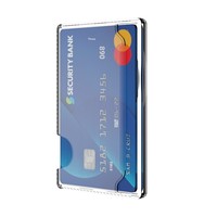 Porte-cartes magnétique personnalisé pour cadeau promotionnel, étui transparent, rangement pour 2 cartes, portefeuille portable, cadeau bancaire