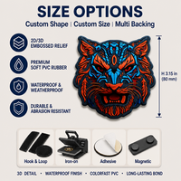 Écussons Lumineux Personnalisés en Silicone, Logo 3D, Badge Brillant dans le Noir, Étiquette en Caoutchouc pour Veste, Sweat à Capuche, Casquette d'Extérieur