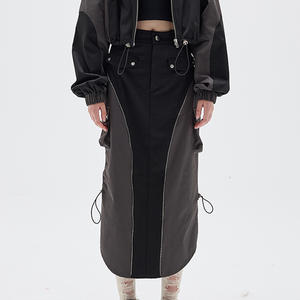 <span class=keywords><strong>Set</strong></span> di giacca Casual corta personalizzata <span class=keywords><strong>abbigliamento</strong></span> sportivo retrò americano sottile da donna <span class=keywords><strong>abbigliamento</strong></span> ampio da donna - Product Image 2