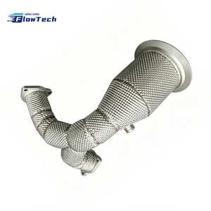 ท่อดาวน์ไปป์สำหรับรถแข่ง Audi S5 B9 F5 3.0T V6 EA839 เชื่อมแบบ TIG ทำจากสแตนเลส 304  ระบบท่อไอเสียแบบไหลสูง พร้อมแผ่นกันความร้อน - Product Image 5