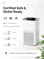 Purificateur d'air intelligent pour petite pièce avec filtre HEPA 13 14 au charbon actif, contrôle par application tactile