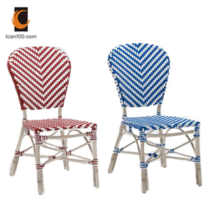 Chaise de table de bistrot en aluminium et rotin, Haute qualité, siège d'extérieur, pour Restaurant, café - Product Image 4