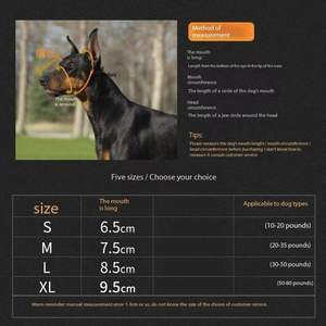 Masker moncong anjing silikon, aksesori anjing penutup mulut antigigit dapat bernafas untuk anjing kecil olahraga luar ruangan - Product Image 6