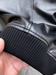 Veste en cuir de moto pour homme, style designer Gu cci, vintage, imperméable, coupe-vent, décontractée, sur mesure et de luxe. - Product Image 2