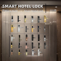 Serrure de porte en acier inoxydable avec système numérique RF100, logiciel de gestion hôtelière, encodeur de carte mémoire, clé mécanique de secours, grade B