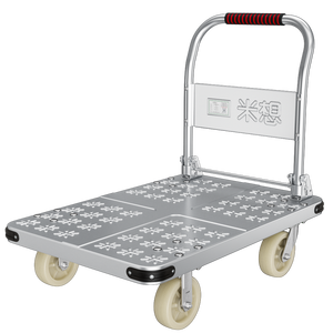 Chariot à main en acier avec une capacité de charge de 800 kg, roues en nylon de 6 pouces, résistant à l'usure, pour applications industrielles lourdes - Product Image 1