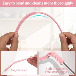 Silicone <b>Straw</b> Cleaner Brush <b>Straw</b> Cleaner Brush Extra Long <b>Straw</b> Brush Bristles Cleaner for Cleaning <b>Stanley</b> Cup - Product Image 4