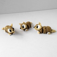 Vashine 3D impreso colorido creatividad armadillo juguetes PLA colorido 3D figura de acción conjunto movimiento juguete decoración para niños