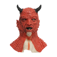 Nouveau Masque de Démon Belial en Latex Respirant et Amusant, Tendance, pour Cosplay, Masque Complet, Gants, Ensemble Deux Pièces, Thème Halloween Film et Série TV
