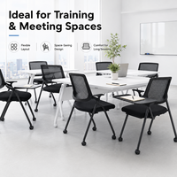 Chaises pliantes pour événements, chaise de formation ergonomique moderne avec tablette d'écriture, siège en mousse moulée pour salle de réunion