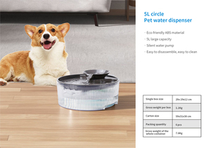 Wholesale Pet Water Dispenser 5L Large Capacity Circular <strong>Cat</strong> <strong>Automatic</strong> Circulation Pet Water Fountain <strong>Feeder</strong> - Product Image 2