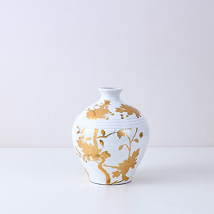 Commercio all'ingrosso tradizionale Festival tempio vasi oro modello di fiori a buon mercato all'ingrosso vaso di zenzero in ceramica - Product Image 3