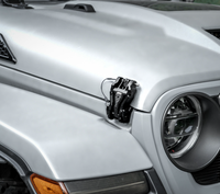 Verrou de capot noir en aluminium et fibre de carbone pour Jeep Wrangler JK Off-Road, accessoires de voiture pour extérieur