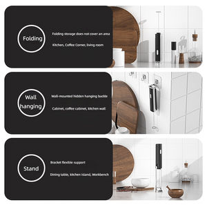 <span class=keywords><strong>Mousseur</strong></span> à lait électrique à main rechargeable Stella Coffee avec support lame automatique en acier inoxydable pour boissons en mousse dans la cuisine - Product Image 4