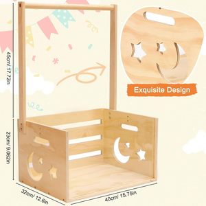 Caja <span class=keywords><strong>de</strong></span> Madera para Baby Shower, Personalizable, con Perchero, Cesta <span class=keywords><strong>de</strong></span> <span class=keywords><strong>Regalo</strong></span> para Recién Nacidos y Padres - Product Image 2
