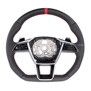 Volant en cuir LED M Sport avec palettes de changement de vitesse C8 multi-boutons compatible avec C8 A6 S6 <span class=keywords><strong>RS6</strong></span> A7 S7 7 A8 S8 Q7 Q8 - Product Image 2