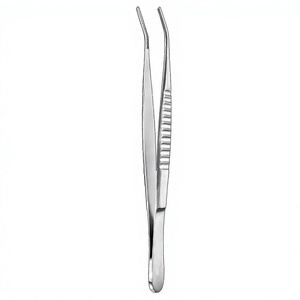 Pinzas Quirúrgicas de Acero Inoxidable con Punta Plana y Dentada para Agarrar Tejidos Delicados, Certificación CE Clase I - Product Image 4