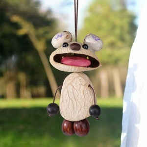 Wholesale DIY Natural Fruit Shell Pendant Handcrafted Doll Hanging Charm For Gift And Home Decoration - Product Image 4