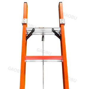 GFK-Verlängerung leiter mit Tochter stütze und Rückens tütze für Strom, Telekommunikation und Dekoration - Product Image 2