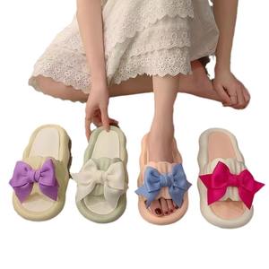 รองเท้าแตะใน2025ของผู้หญิงสไตล์ใหม่สำหรับฤดูใบไม้ร่วง, รองเท้าแตะรูปโบว์น่ารักพื้นนิ่มกันลื่นสำหรับใส่อาบน้ำในห้องน้ำ - Product Image 5