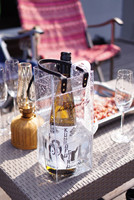Sac à vin en PVC transparent pliable, 10 unités, pour glace, seau pour refroidisseur de vin avec impression personnalisée