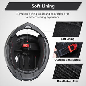 Cascos Integrales de Motocicleta ABS con Doble Visor Mejorado y Pinlock Integrado para Carreras y Uso Urbano - Product Image 6