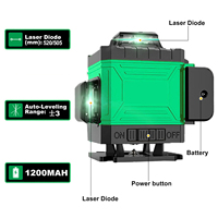 Kit laser vert haute précision 1 ligne 520nm Modèle LL-16A Qualité industrielle et DIY Accessoires multifonctionnels Batterie Li-Ion