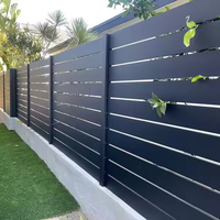 Pagar Horizontal Modern dari Paduan Aluminium Berlapis Bubuk, Tahan Lama, Ramah Lingkungan, untuk Keamanan Rumah dan Penggunaan di Halaman