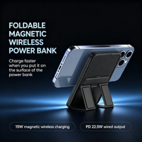 Modèle privé client LOGO haute qualité magnétique sans fil 15W batterie externe 5000mah batterie KC batterie externe pour iPhone 16