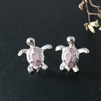 Petit clou de tortue de mer hawaïen, oreilles percées mignonnes, multicolores, petites tortues de mer, boucles d'oreilles pour femmes et filles