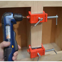 Serre-joints de fixation pour le perçage du bois - Outil de perçage pour armoires de rangement et de présentation, pour un positionnement de précision des serre-joints de menuiserie