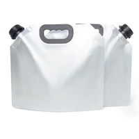 Sacs à bec en aluminium avec poignée Sacs à buse réutilisables Conception personnalisée Sac d'emballage en plastique pour gelée de jus Pochette à bec debout