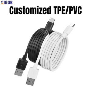 Sigor USB To Type C Cable 3A Fast Charging Pure Copper For Cell Phones Barcode Scanners Computers