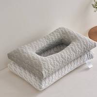 Oreiller cervical ergonomique avec protection des oreilles pour dormeurs latéraux 36x60x10cm, rembourrage 100% fibre de polyester, anti-bactérien