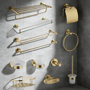 Juego de <span class=keywords><strong>Baño</strong></span> Moderno Ecológico de Acero Inoxidable Cromado YIDA, Montado en la Pared, con Garantía de 5 Años, Incluye Estantes para Inodoro y Herrajes - Product Image 2