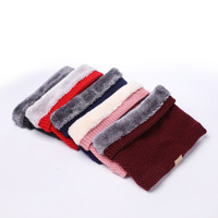 Lenço de inverno para pescoço, lenço de malha, aquecedor de pescoço, camada dupla, pulôver, para atividades ao ar livre, laço único, malha