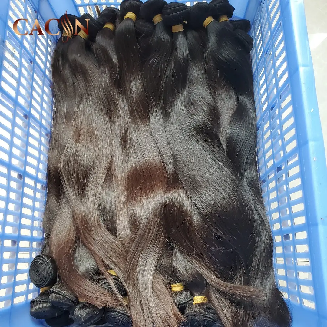 Wholesale raw virgin hair bundle vendors, CACIN raw virgin vietnamese cuticle aligned hair, raw hair factory weave bundles